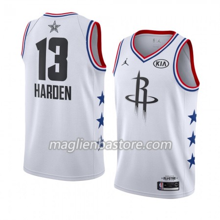 Maglia Houston Rockets James Harden 13 2019 All-Star Jordan Brand Bianco Swingman - Uomo